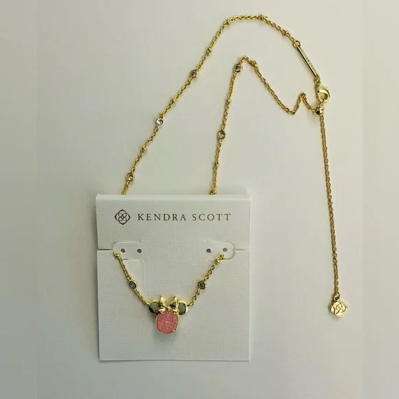 Kendra Scott Gold-Plated Cubic Zirconia & Pink Minnie Mouse Adjustable Necklace - Picture 4 of 8